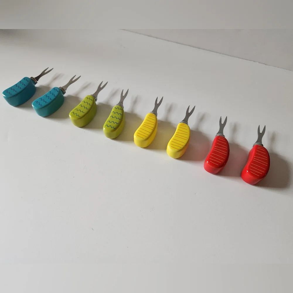 Corn Cob Prongs 4 Pairs (8) Total Colorful